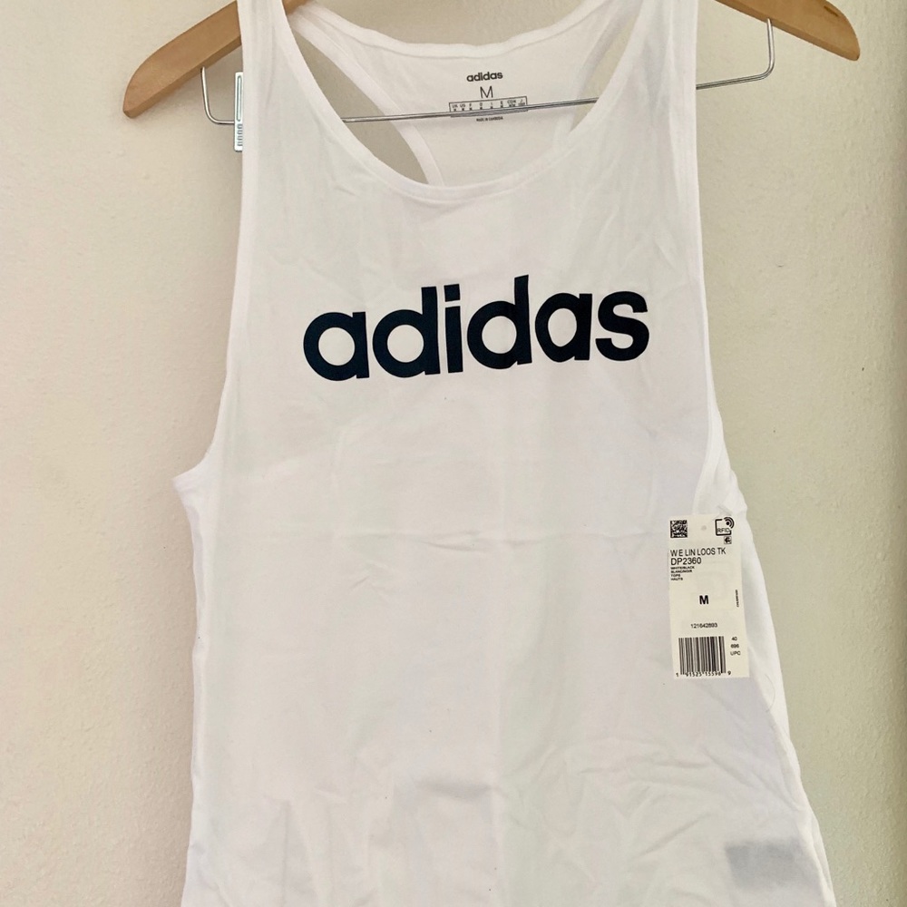 White Adidas top